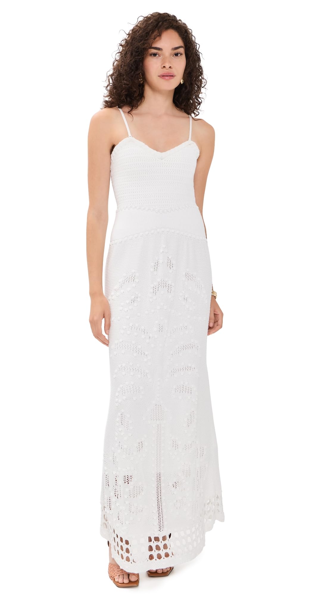 Women's Palm Tree Knit Midi Dress