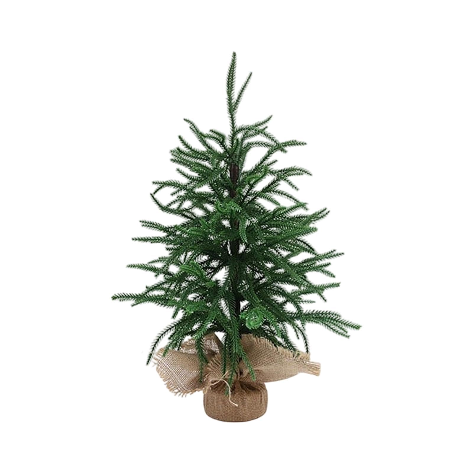 perfk Albero di Natale Artificiale da Tavolo, Finto Albero di Natale Realistico, Piccola pianta Finta per Portico Anteriore, Ufficio, Interni ed, Pino Norfolk da 60 Cm