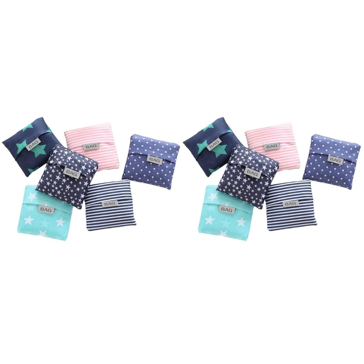 Gatuida 12piezas Bolsa De Compras Plegable Bolsa Tote Resistente para Almacenaje Práctica y Lavable para Compras Diarias y Uso Multifuncional