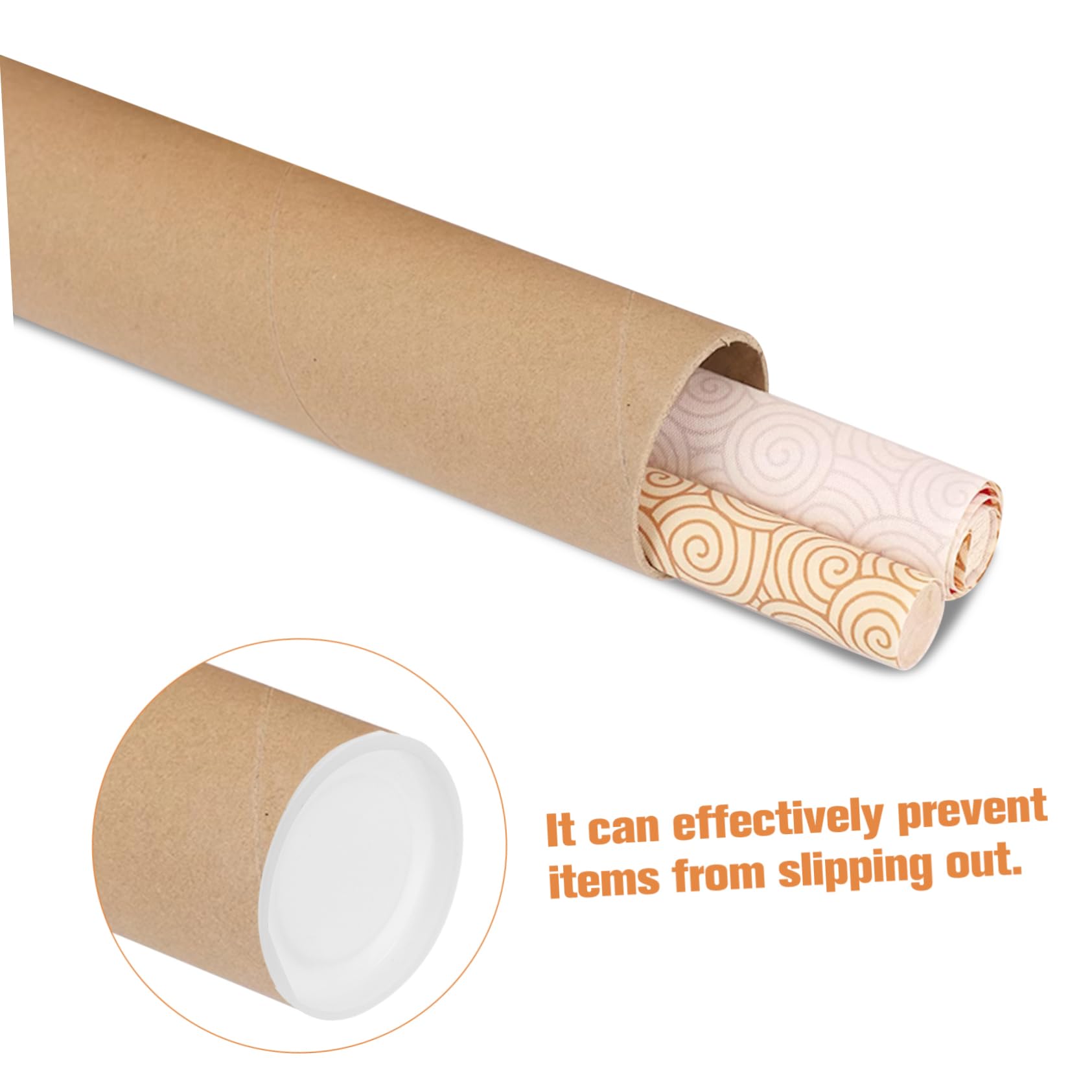 Tappi Terminali per Tubi di Carta Kraft 60 mm 20 Pezzi Plastica Bianca Cappucci Protettivi per Spedizione