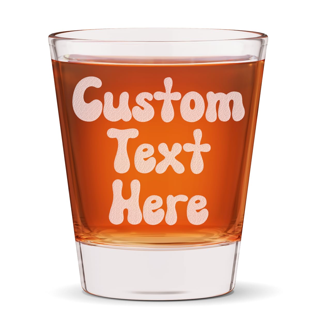 OEZZO Personalized Shot Glass, Customized Text Glasses, Laser Etched Engraving 2oz for Him & Her, Bulk Set (1)