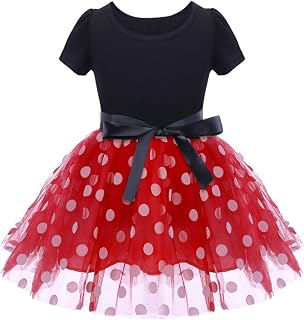 Baby Girls Polka Dots Tulle Spliced Ballet Dress Bowknot Headband Birthday Party Princess Tutu Dress 1-6T