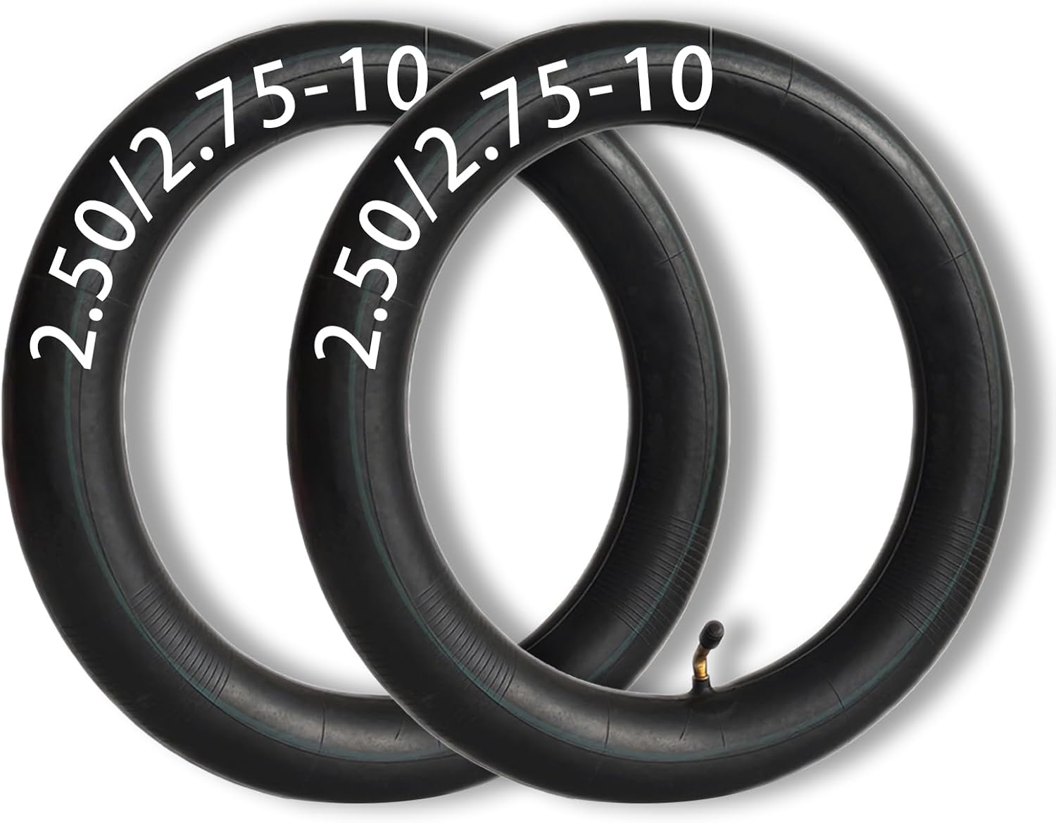 2.50/2.75-10" Dirt Bike Inner Tube Heavy Duty Bent Valve Replacement for CRF50 XR50 Razor MX650 MX500 DRZ70 JR50 TTR50 PW50 MVX70 2.5-10 Inner Tubes (2-Pack)