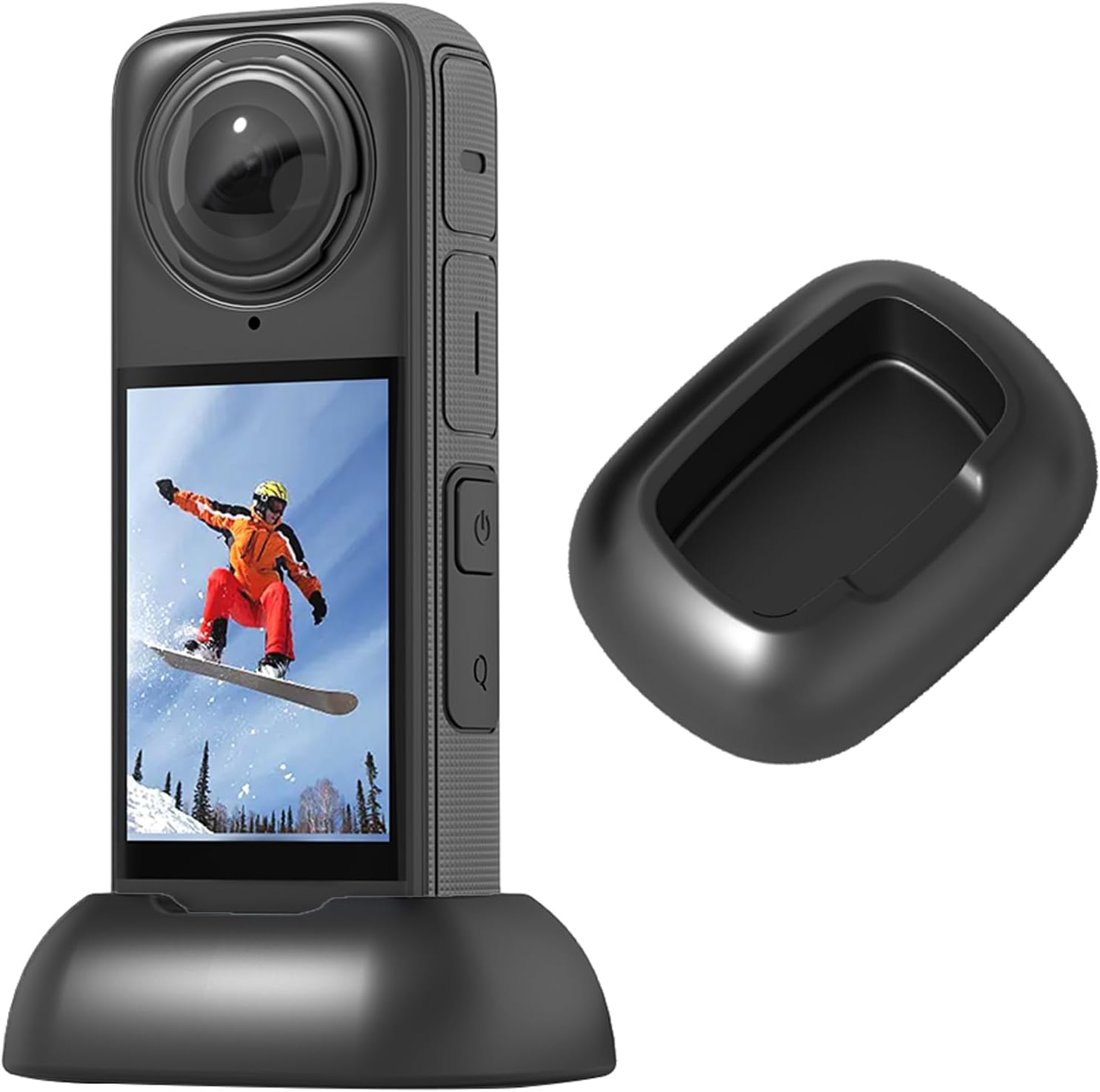 WOENJOCamera Mount Stand Base Support Base for Insta360 X4 Desktop Stable Bracket Silicone Non-Slip Support Adapter Camera Mount Gimbal