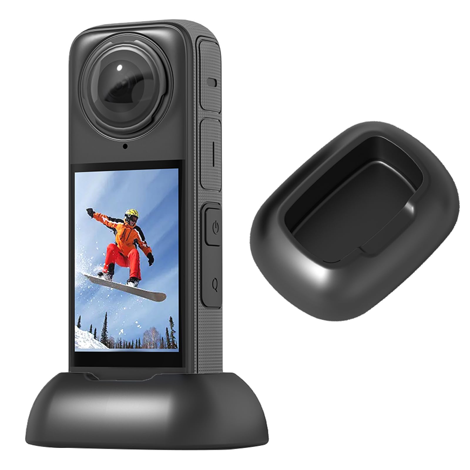 WOENJOCamera Mount Stand Base Support Base for Insta360 X4 Desktop Stable Bracket Silicone Non-Slip Support Adapter Camera Mount Gimbal