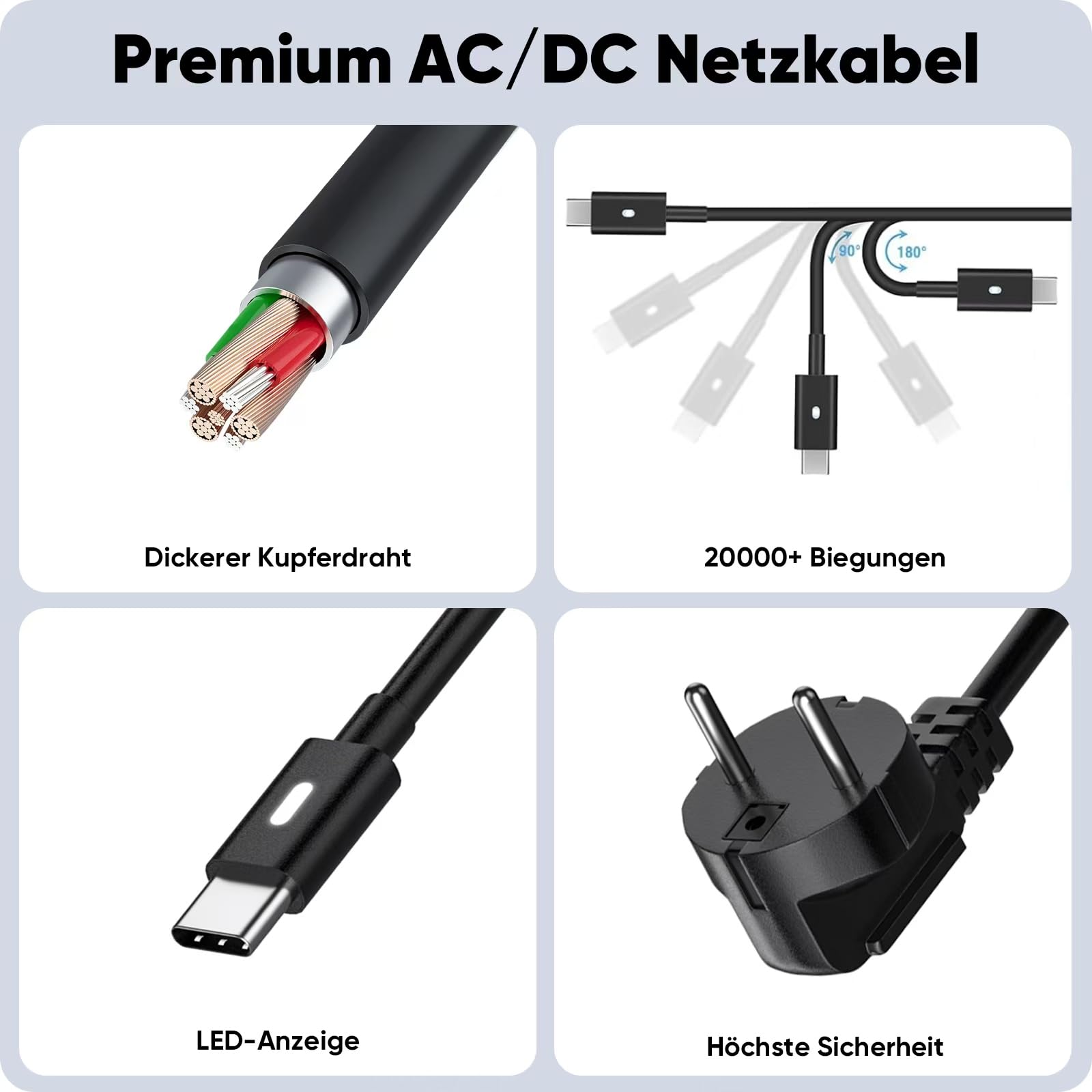 130W USB C Netzteil Laptop Ladekabel für Dell XPS 15 2in1 9575 9500 9510 9520 9530 XPS 17 9700 9710 9720 9730 Precision 5530 5550 5560 5570 5750 5760 5770 3560 3550 3551 Latitude 7410 9410 5420 5520