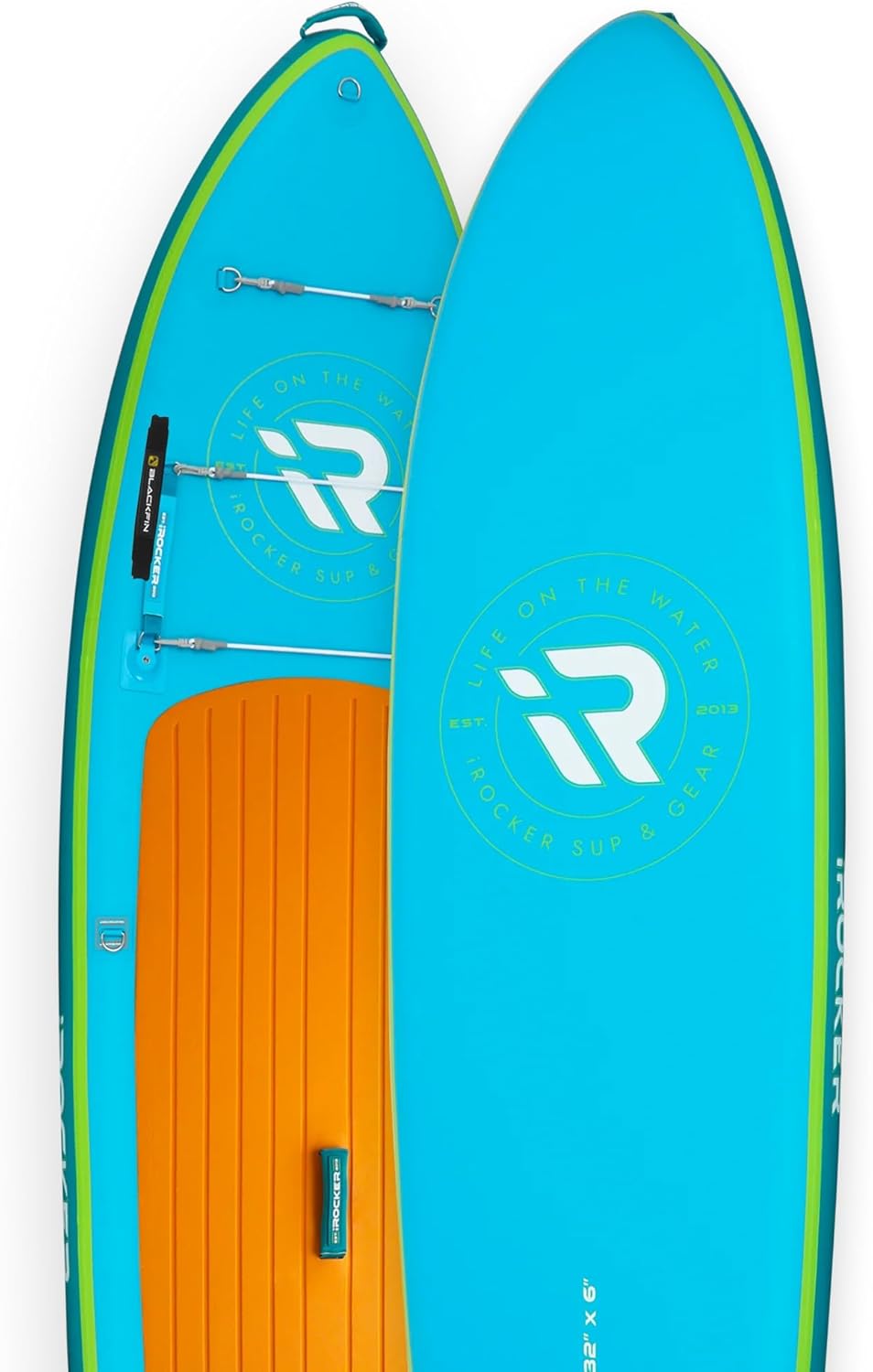 iROCKER All Around 11 7.0 Inflatable Stand Up Paddle Board Premium SUP and Accessories - Made for All Skill Levels - Speed and Stability