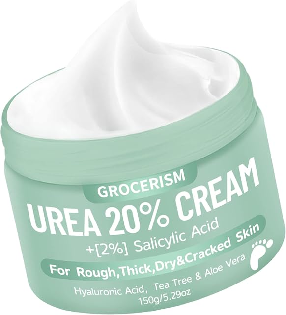 Urea Cream 20 Percent For Feet Plus 2% Salicylic Acid 150g || Foot Cream and Hand Cream Maximum Strength with Hyaluronic Acid, Tea Tree, and Aloe Vera for Deep Moisturizes, Callus Remover and Soften