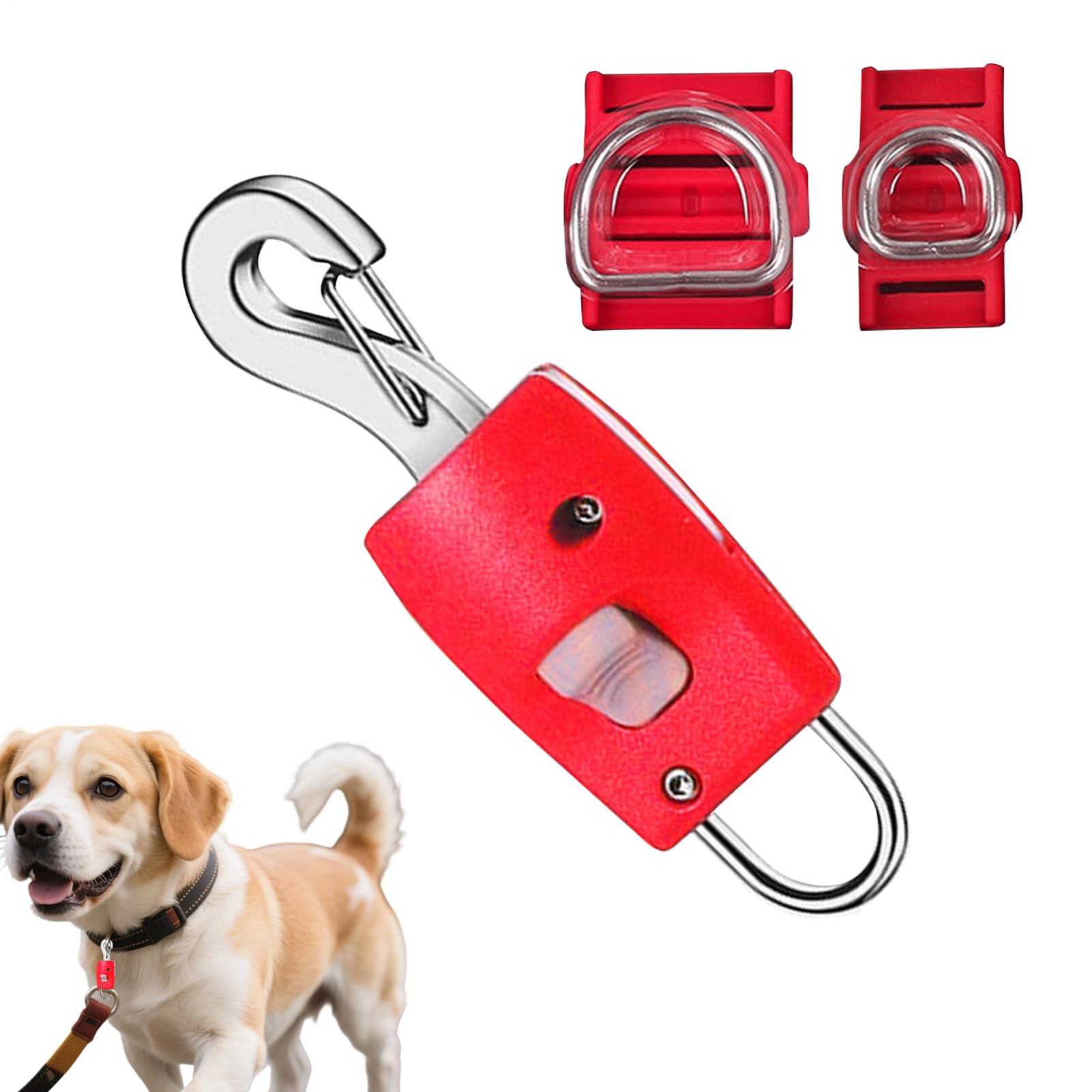 Clip d'étiquette de chien pour collier empêchant le détachement accidentel de la laisse