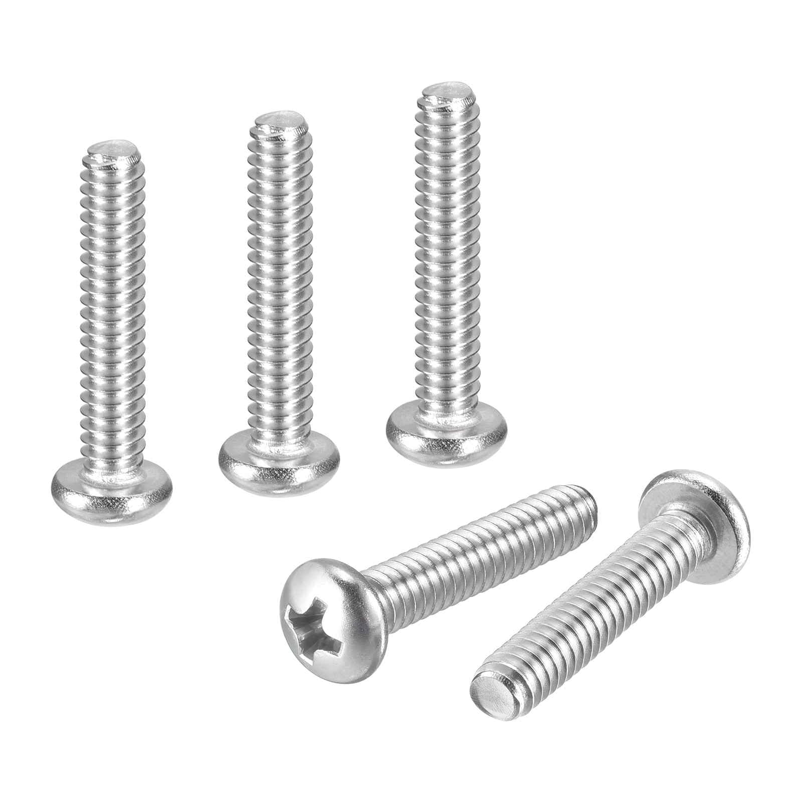 DTGN #10-32x7/8" Pan Head Machine Screws - 50pcs - Good for Machinery - 304 Stainless Steel Phillips Machine Screws Bolts - Silver — image 1