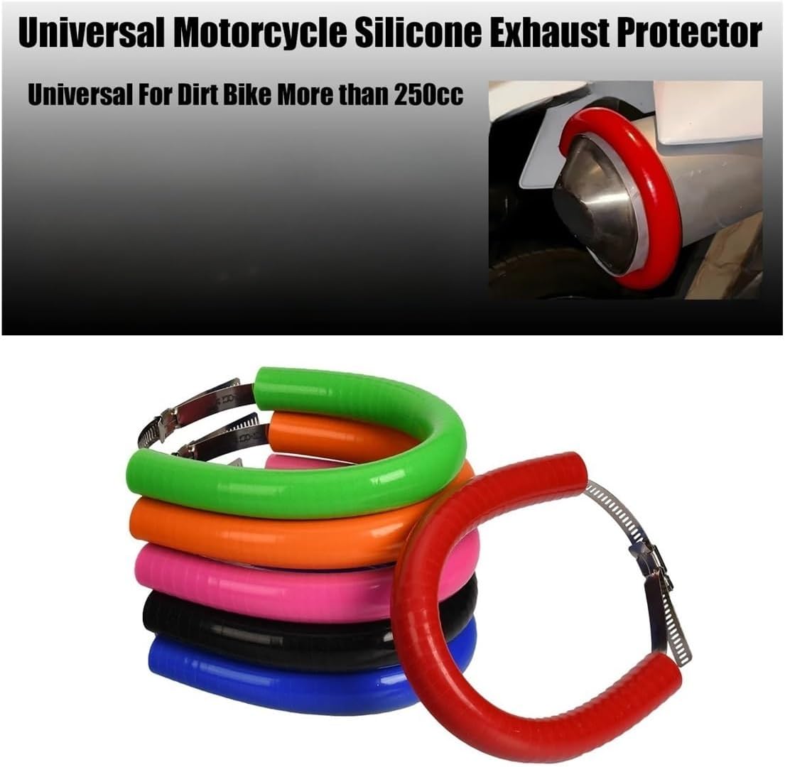 Universal Motorcycle Exhaust Protector 100mm-160mm Round Exhaust Protector Exhaust Pipe Fixing Ring Pipe Heat Shield Wraps