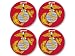 4-Pack ROUND Marine Corps Logo Stickers (cell phone small)
