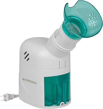Veridian Healthcare Steam Inhaler Respiratory Vapor Therapy, Green, 1 Count (Pack of 1)