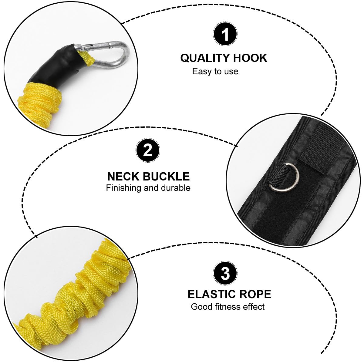 SUPVOX Corda da Trazione per Fitness 50 Lb Fascia Elastica Resistente in Lattice, Accessorio Palestra Portatile per Squat Profondi e Allenamento Gambe e Braccia, Attrezzatura Fitness per