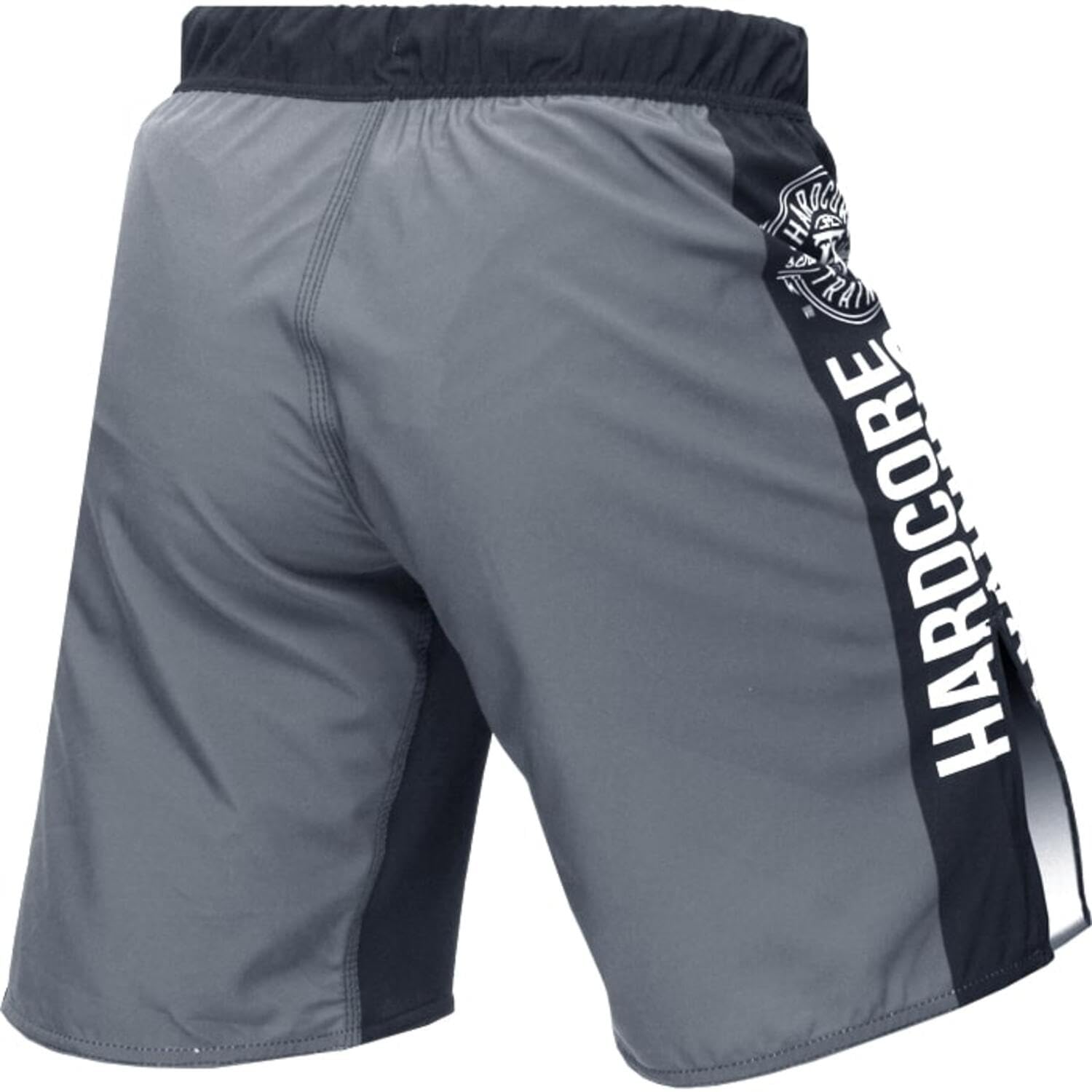 Hardcore Training Fight Shorts Recruit Boks Męski Szorty do Walki MMA Combat BJJ Grappling Fitness Muay Thai Kickboxing No Gi (DE/NL/SE/PL, Alfa, 5XL, Regularny, Regularny, szary szary)