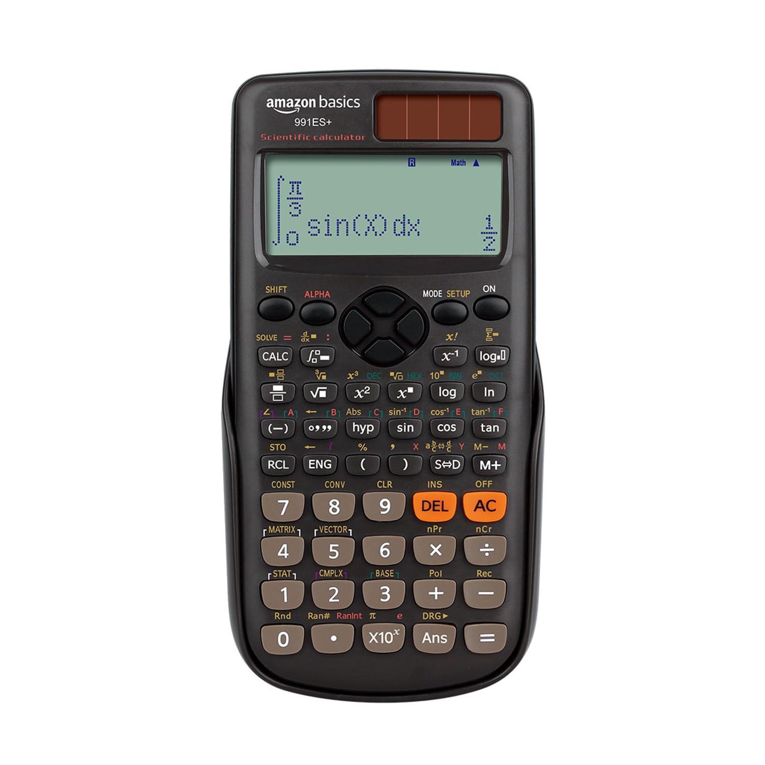 Amazon Basics 991ES Plus Scientific Calculator | 417 Functions | Four-Line Natural Display | Dual Power Solar & Battery | Engineering & Student Calculator | Black-image-7