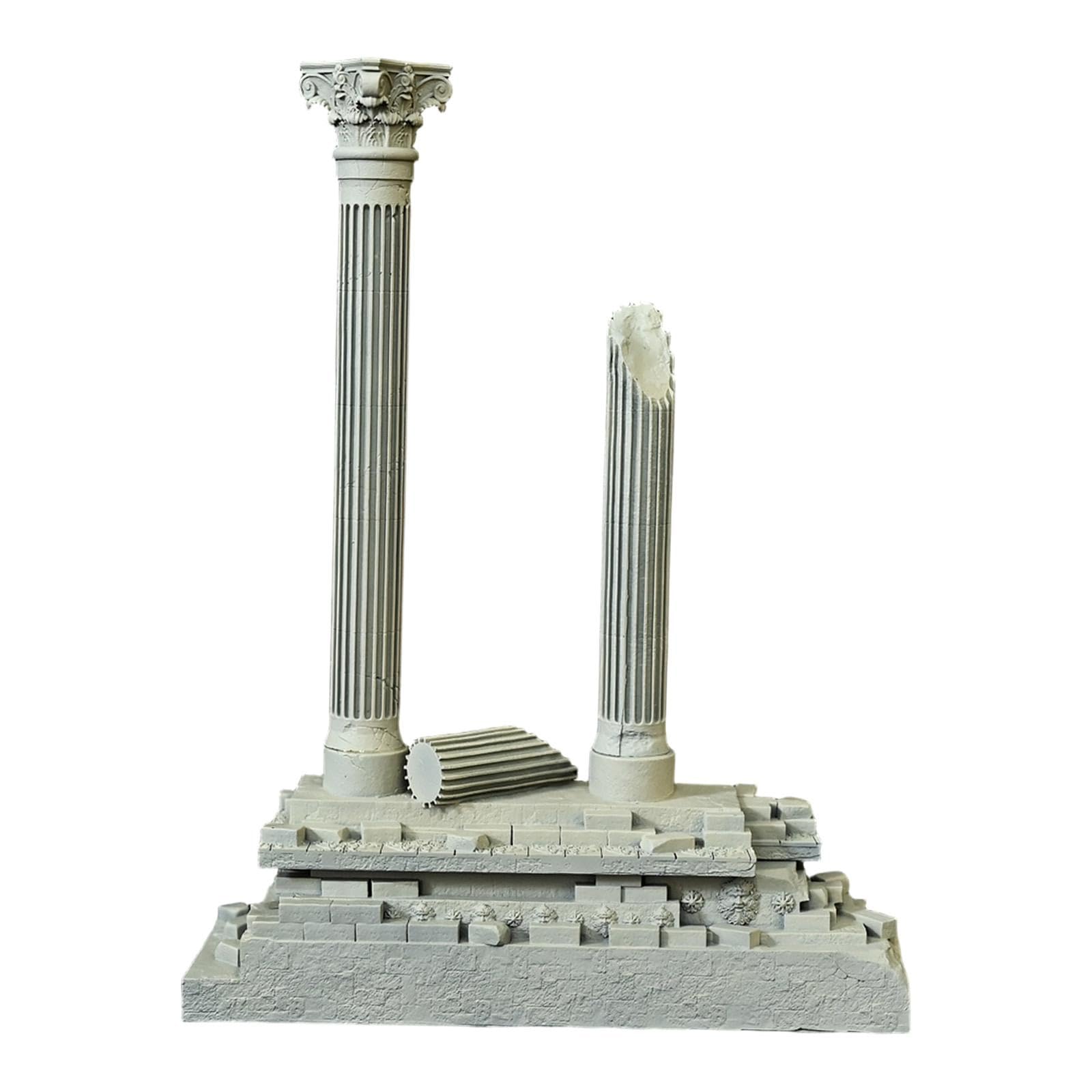 Decorazione a Colonna Romana, Resina Realistica, Acquario, Accessori per Acquario, Decorazione Paesaggistica, Decorazione a Colonna Romana, 18,5 Cm, Set B