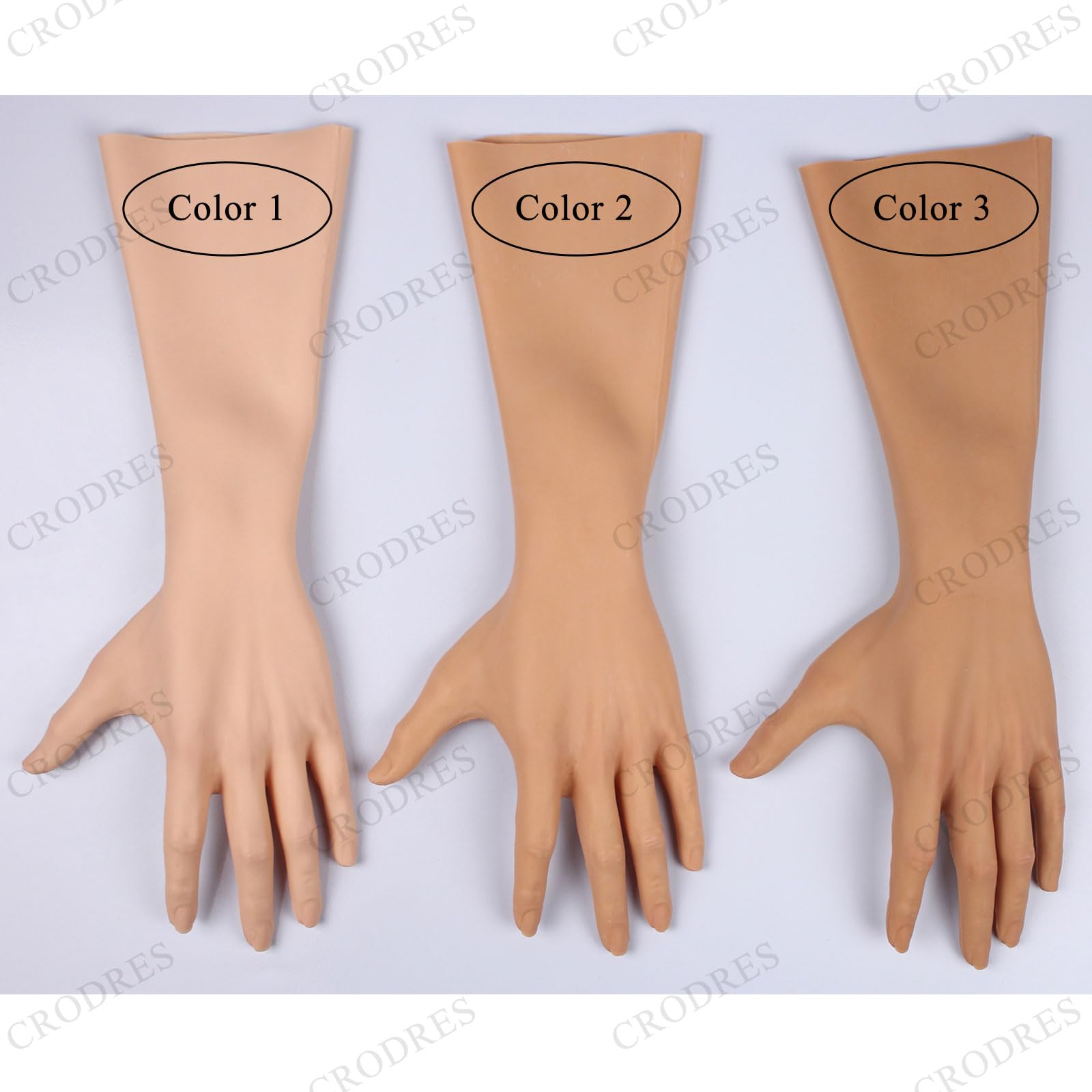 Crossdressing Silicone Gants Faits à la Main Peau Artificielle Bras Couverture brûlure Cicatrices Fausses Mains réalistes Femmes prothèse Gants