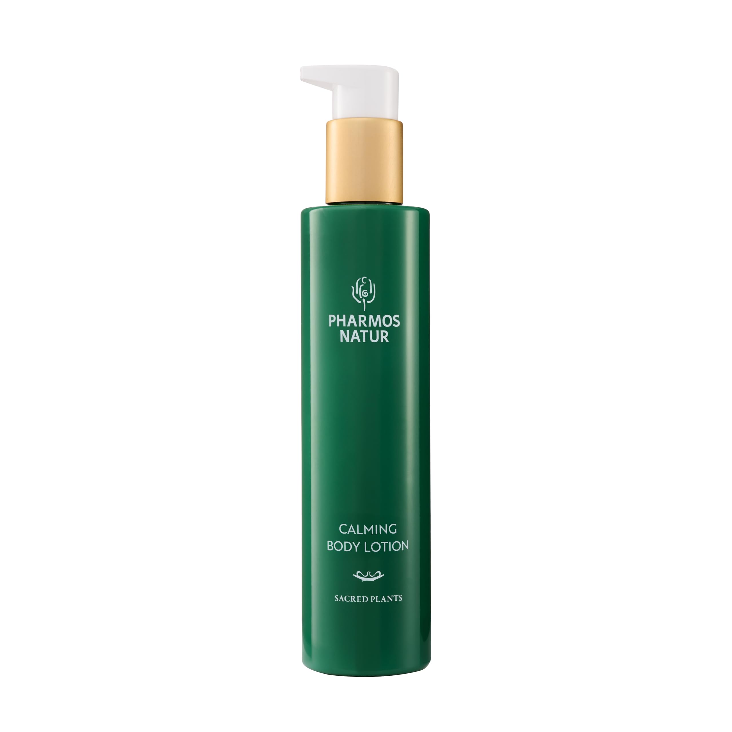 Pharmos Natur Calming Body Lotion – mit weißen Blüten & Vanille, zart duftend, feuchtigkeitsspendend, regenerierend, beruhigend, unterstützt innere Ruhe & guten Schlaf, vegan, alle Hauttypen - 200 ml