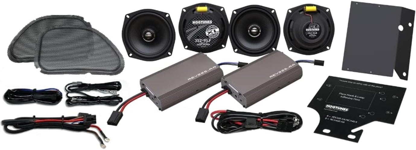 Hogtunes RG Ultra KIT-XL with 450 Watts RMS Dual Amplifiers, XL Series 5.25