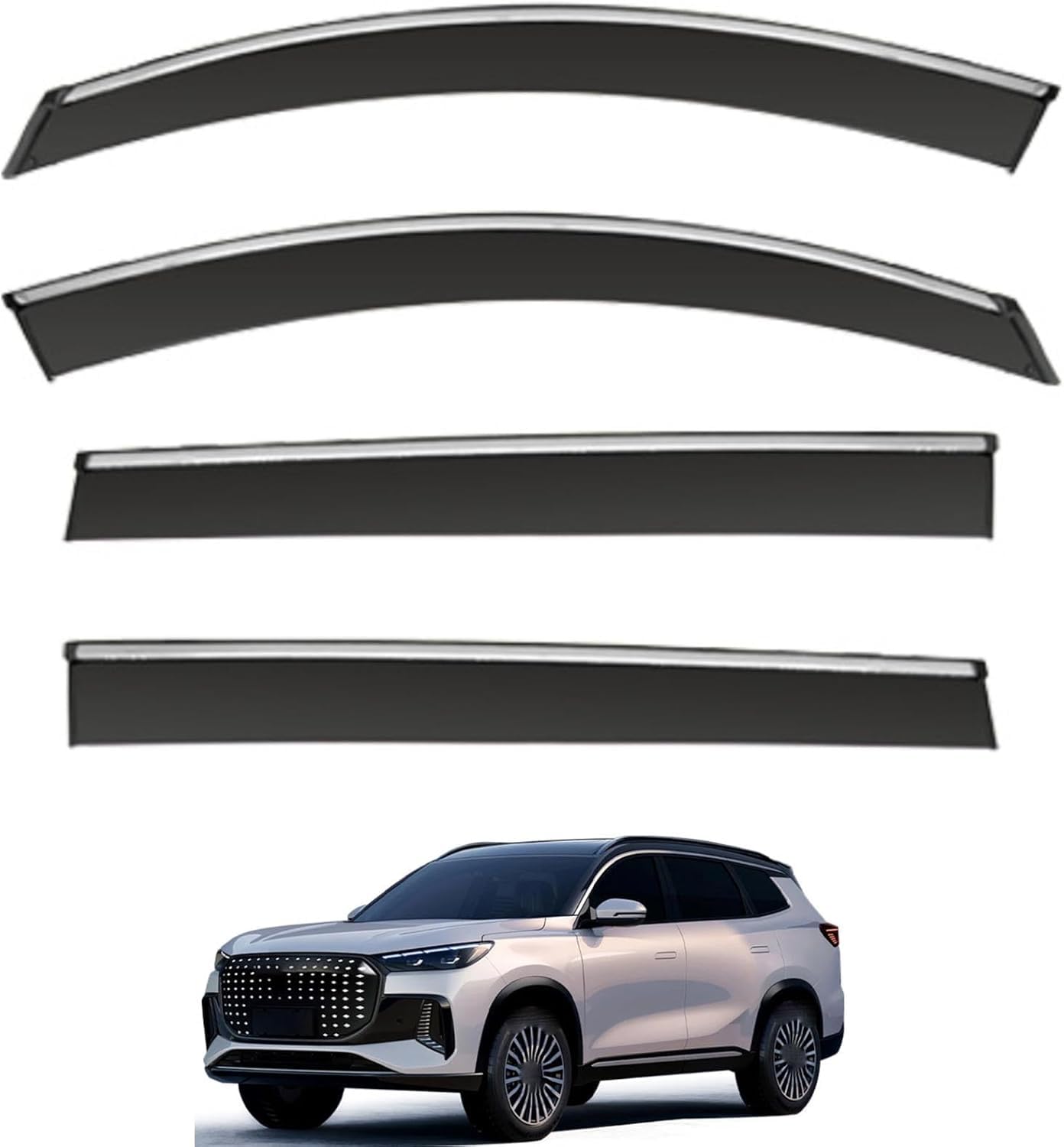 PLAKDFUU Wind Deflectors Rain Guards for Ebro S800 MK1 2024-2025 4Pcs, Side Window Visors Block UV & Rain, Fresh Air Flow
