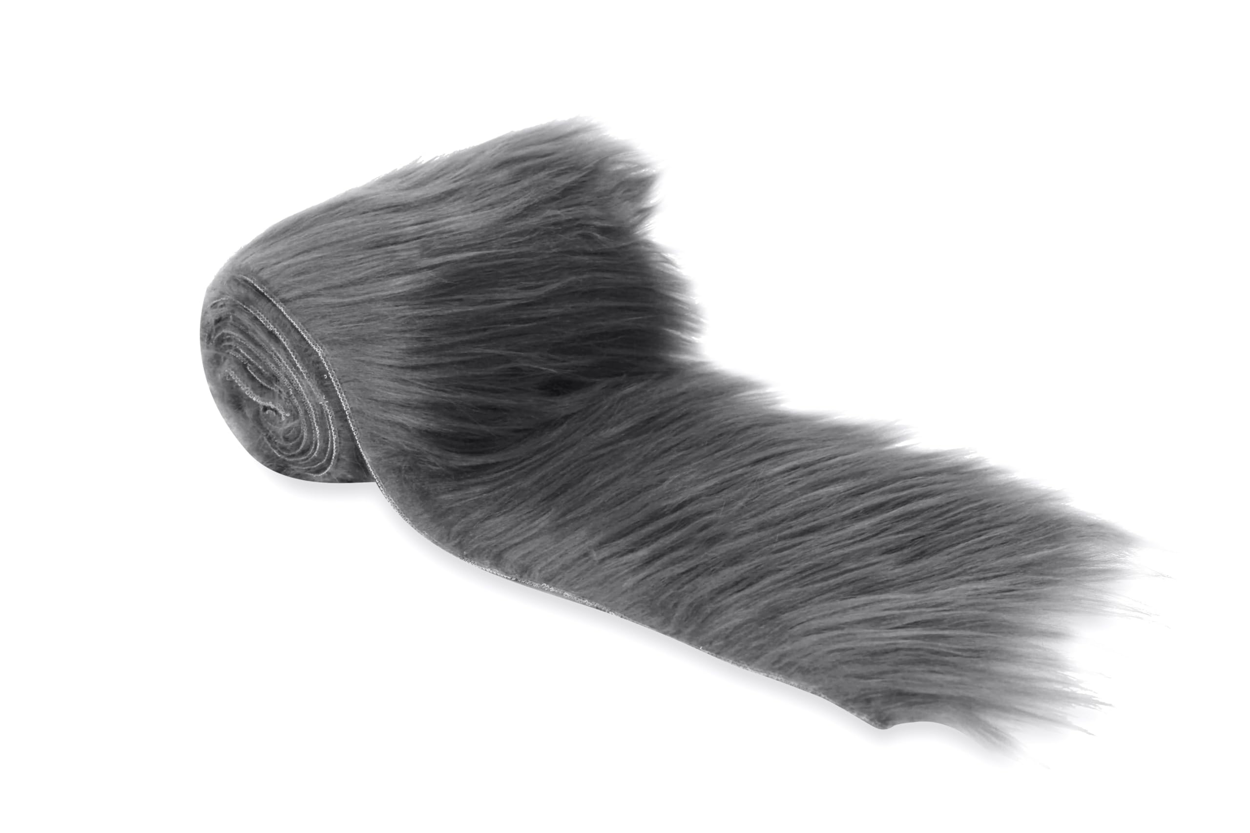 Amazon.com: FabricLA Dark Grey Shaggy Plush Faux Fur Strips