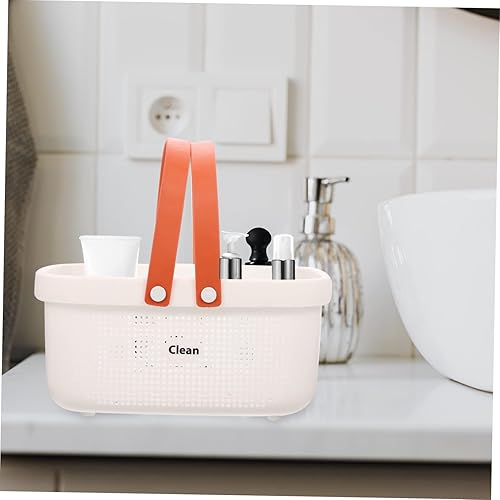 Miniatura 6 de FRCOLOR Capacidad grande blanca del organizador del lavadero de la cesta de cosméticos de la limpieza del totalizador