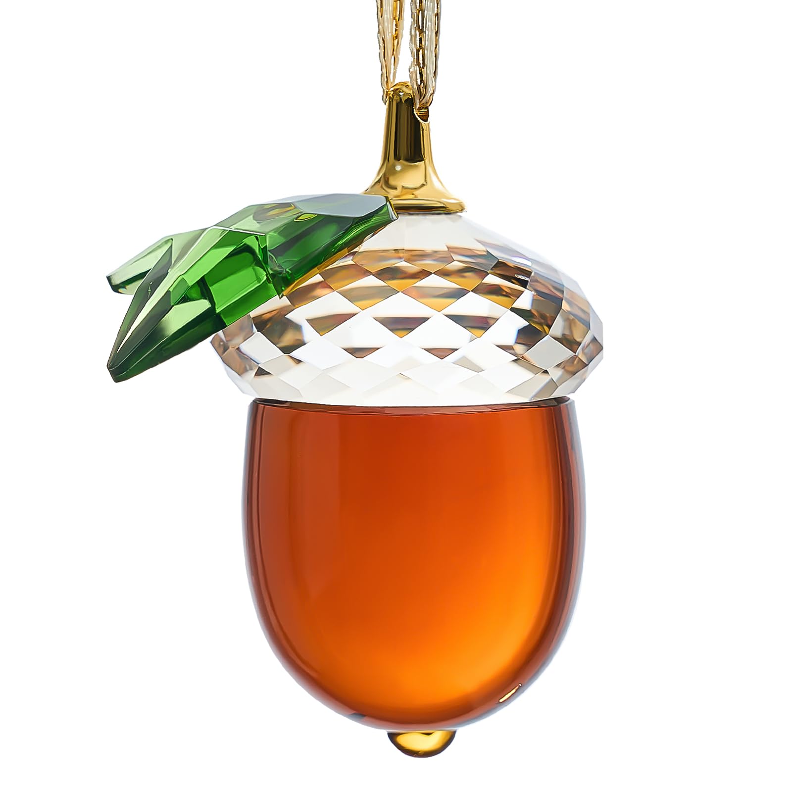 2025 Crystal Acorn Christmas Tree Hanging Ornament Glass Acorn Hanging ornament Transparent Sun Catcher For Home Window Outdoor Garden