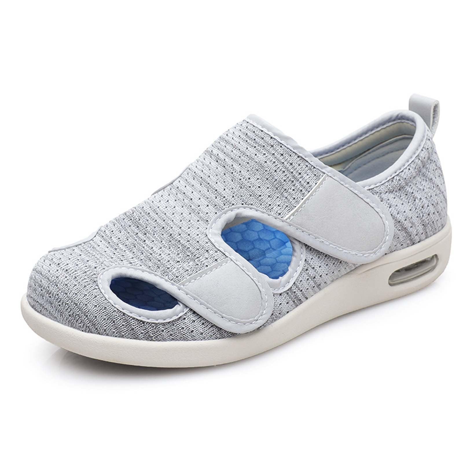 Buty dla diabetyków, buty o bardzo szerokiej szerokości Kobiety Mężczyźni, buty medyczne na opuchnięte stopy, ortopedyczne buty dla diabetyków z pianką zapamiętującą kształt Regulowane buty do chodzen