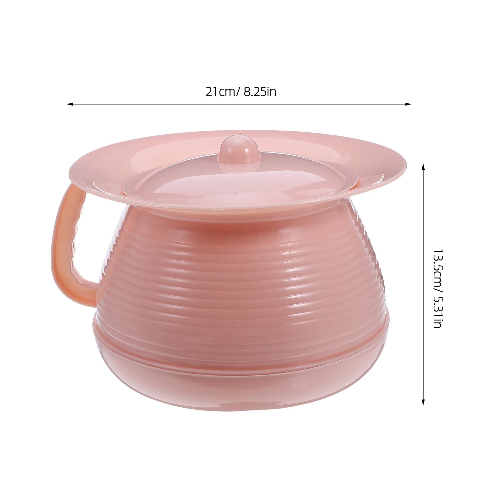 VICASKY Orinatoi Portatili per Anziani e Bambini 2 Pezzi con Coperchio Aderente, Vaso da Bagno Resistente in Plastica Rinforzata, Vasino di Emergenza Leggero per Uso Domestico e Mobilità