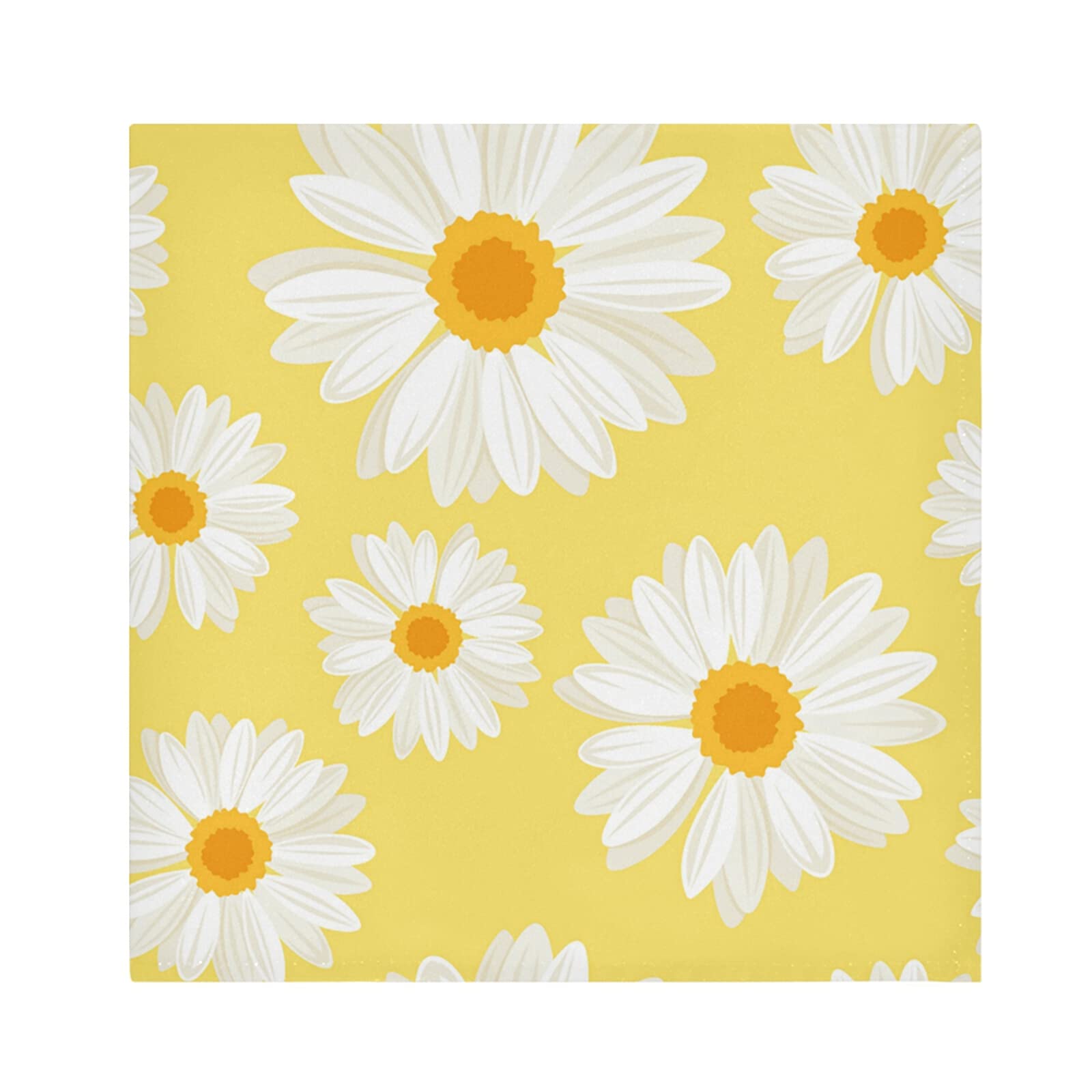 Cloth Napkins 6 Pack Daisy Flower Floral Pattern Table Napkins Cloth Set 20x20in Restaurant Quality Dinner Napkins Cloth for Everyday Use Wedding Parties Decor, Washable
