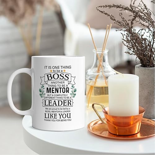 Miniatura 7 de Hijie Taza de café para jefe, regalos de agradecimiento para jefe, regalos de jubilación para jefe, mentor, compañero de trabajo, tazas de jefe para
