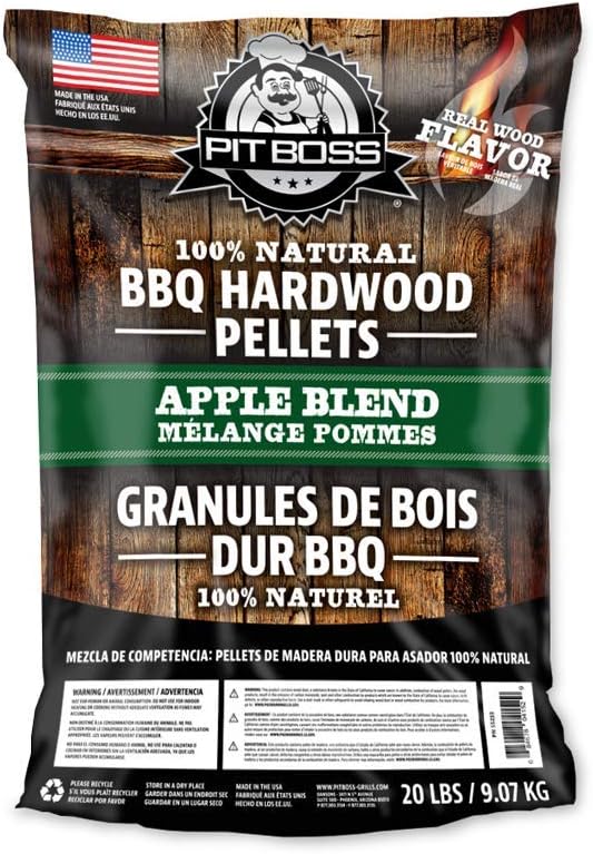 PIT BOSS 55433 BBQ Wood Pellets, 40 lb, Apple : Patio, Lawn & Garden