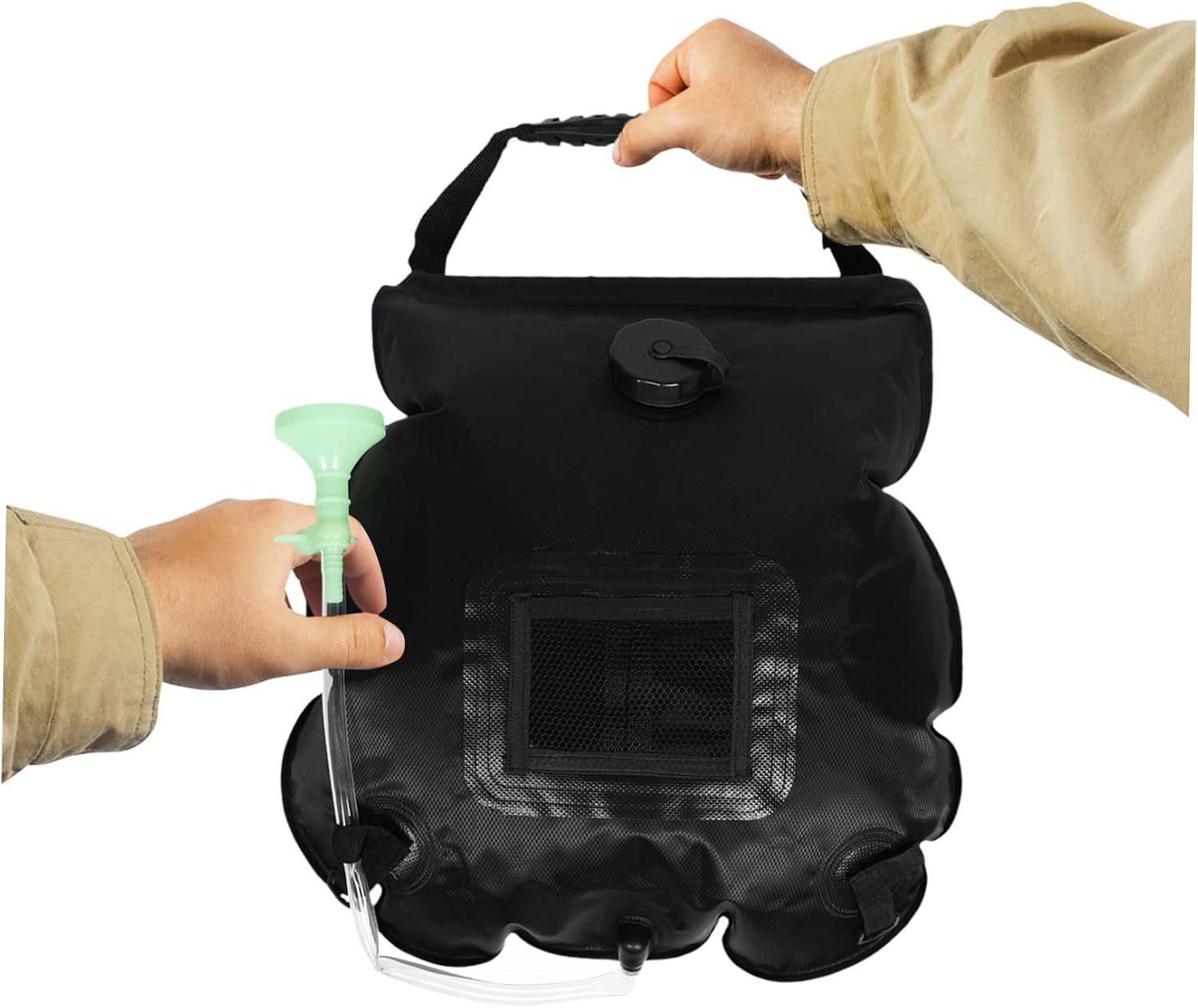 Solar Shower Bag Portable Outdoor Shower with Removable Hose for Camping Hiking Beach Trips Versatile Use