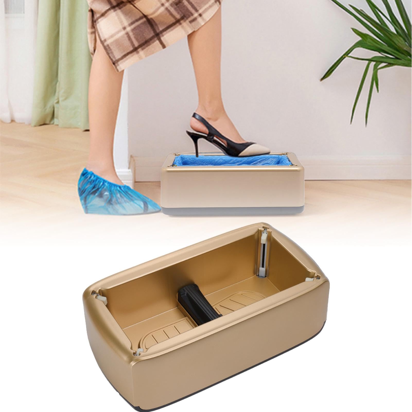 Dispensador automático de Cubiertas de Zapatos, dispensador de Cubiertas de Zapatos, máquina de Revestimiento de Zapatos con 100 Fundas para Zapatos para Interiores