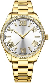 Women's Watch Hands Sapphire Full Gold Stainless Steel Waterproof Quartz Rome Dial Sports Watches