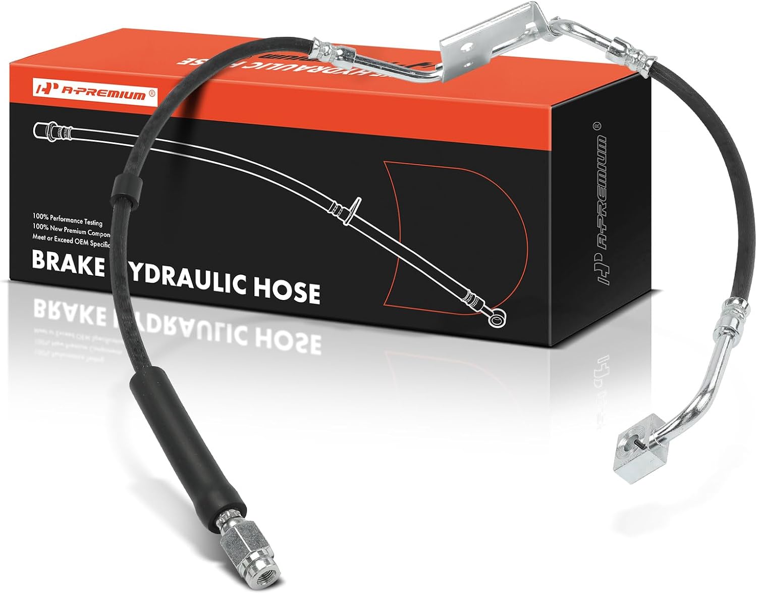 A-Premium Front Driver Side Brake Hydraulic Hose Compatible with Dodge Models - Ram 1500 2000-2001, Ram 2500 2000-2001, 2-Wheel ABS, 4WD - Replace# 52009685AB