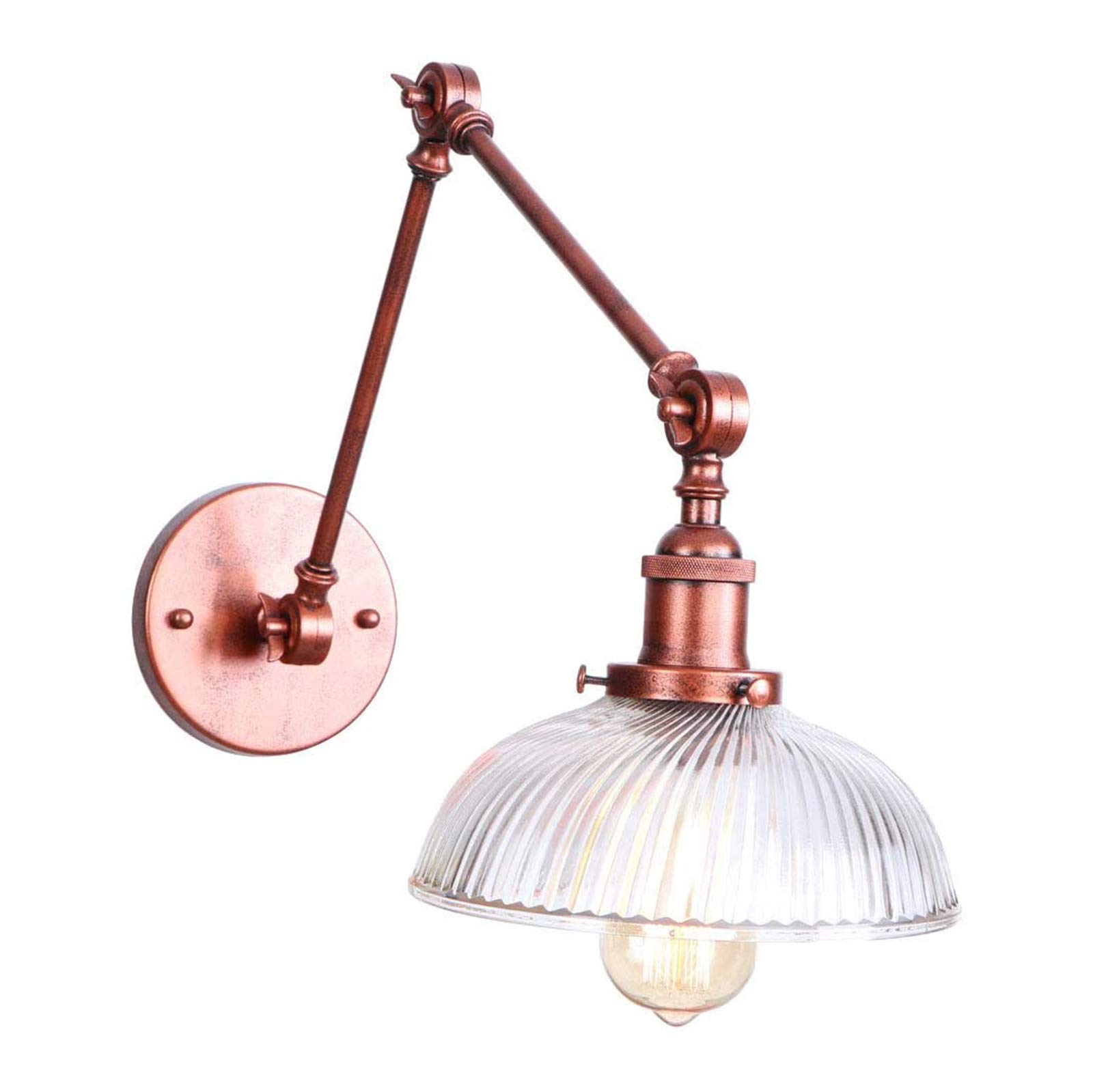 Lámpara de iluminación interior regulable AMUCK con pantalla de cristal transparente 7