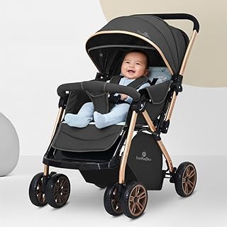StarAndDaisy Foldable Baby Stroller for 0-3 years Infant &amp; Toddler / Travel Pram for Baby with 360° Swivel Lockable Front 