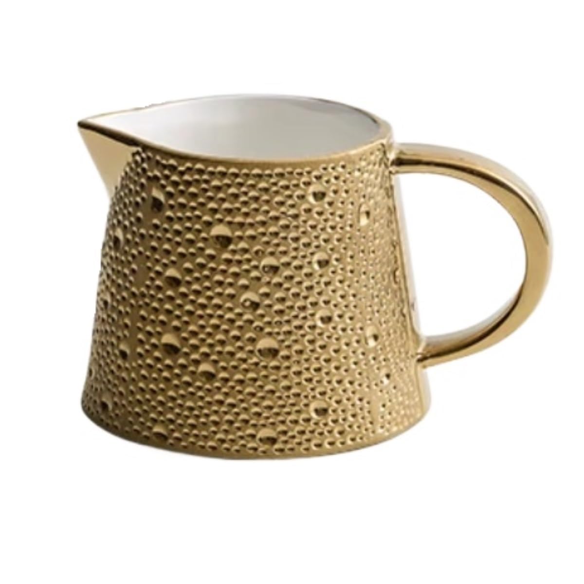 Barchetta per salsa per condimenti per insalata, lattina di latte in ceramica per uso domestico, caffè, tazza di deviazione per ristorante occidentale, salsa, salsiera, per cucina e ristorante (oro