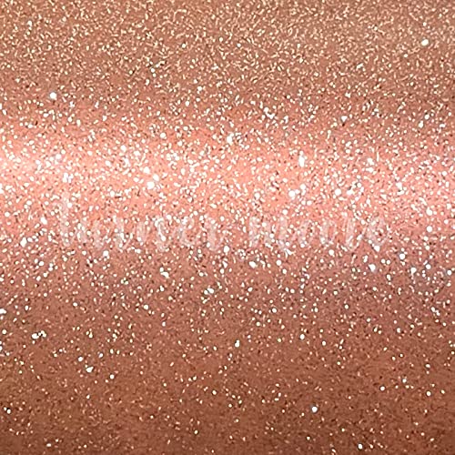 Rose Gold Glitter Vinyl Adhesive, 12x12 Ultra Glitter Vinyl Sheets for Cricut Joy Maker, Silhouette, Stickers, Decals, Permanent by Turner Moore Edition (Rose Gold Vinyl Permanent, 3-Pack)