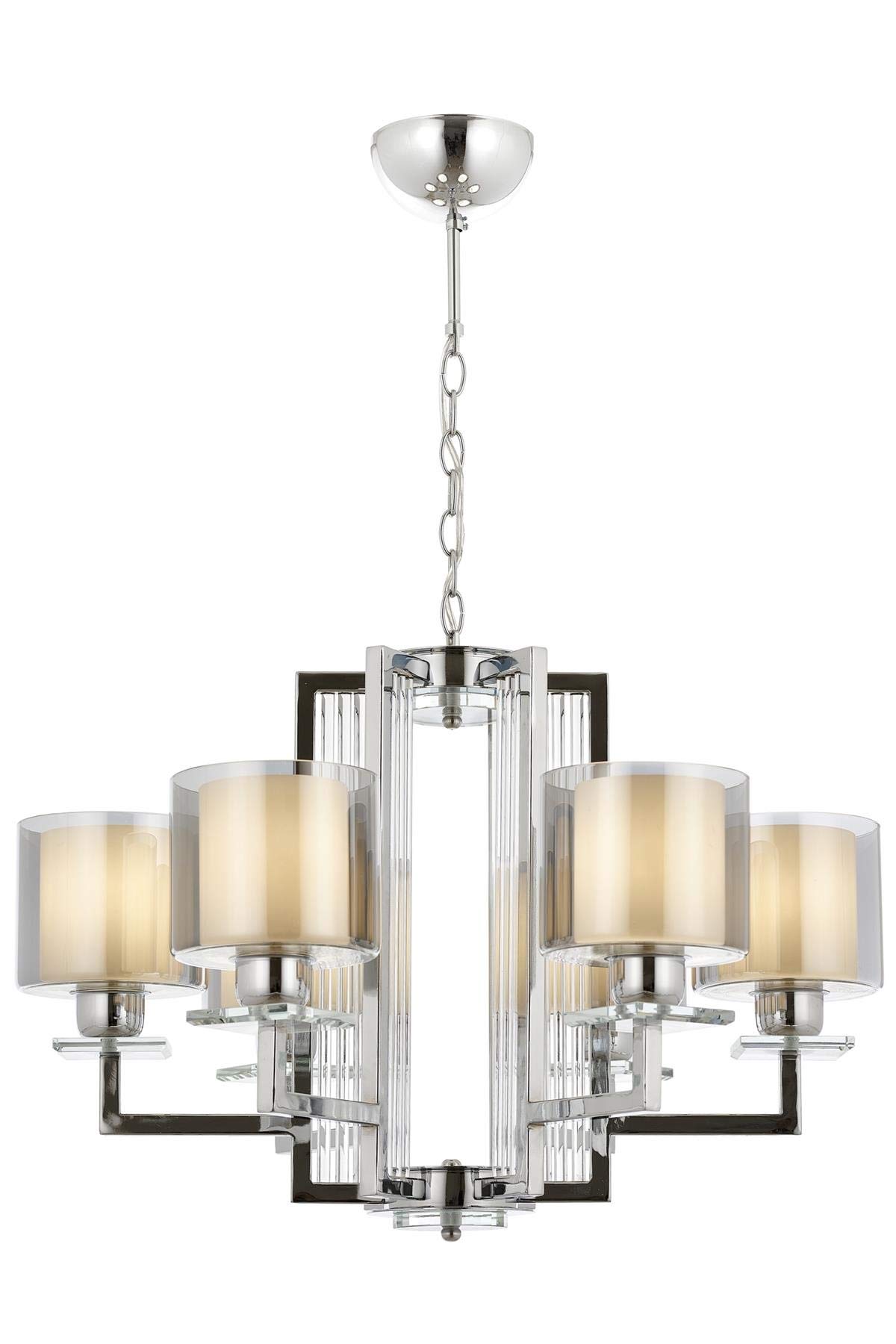 Avonni AV-60190-6K Krom Kaplama Modern Avize E27 Metal Cam 70cm
