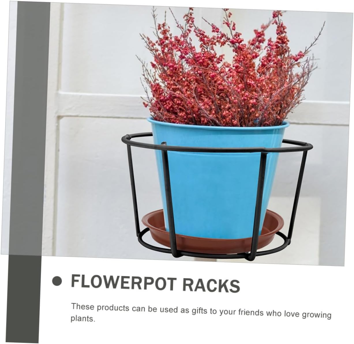 Toyvian 3sets Iron Flowerpot Racks Hanging Holders for Balcony and Windowsill Plant Stands for Flower Resistant Design