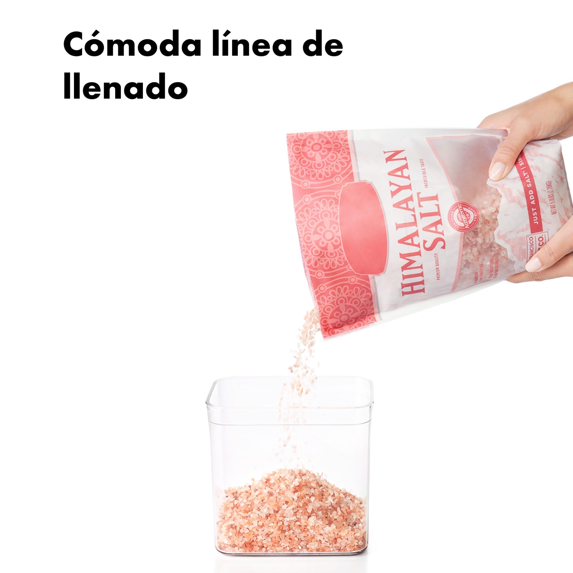 OXO Good Grips POP Contenedor – Almacenamiento Hermético y Apilable de Alimentos, Transparente, 2.6L | Cierre hermético con botón, almacenamiento apilable, esquinas redondeadas para verter fácilmente