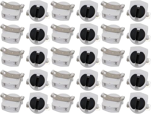 uxcell 30 unids T5 luz fluorescente titular G5 base única cabeza lápida lámpara socket AC 500 V 2A para tubo fluorescente LED