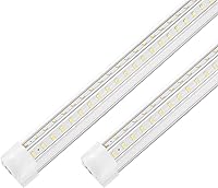 Vista 9 de Luces LED para Taller, Luz LED de 4FT 50W 6500K 7000LM Luz de Día, Luz LED para Garaje, Enlazable Cubierta Transparente Integrada en Forma de V