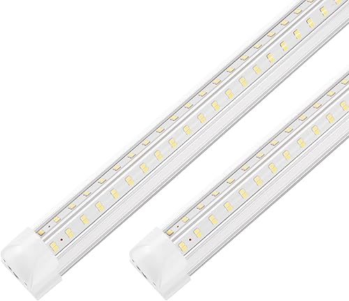 Luces LED para tienda, luz LED de 4 pies, 50 W, 6500 K, 7000 lúmenes, luz diurna, luz de garaje, cubierta transparente enlazable, forma de V