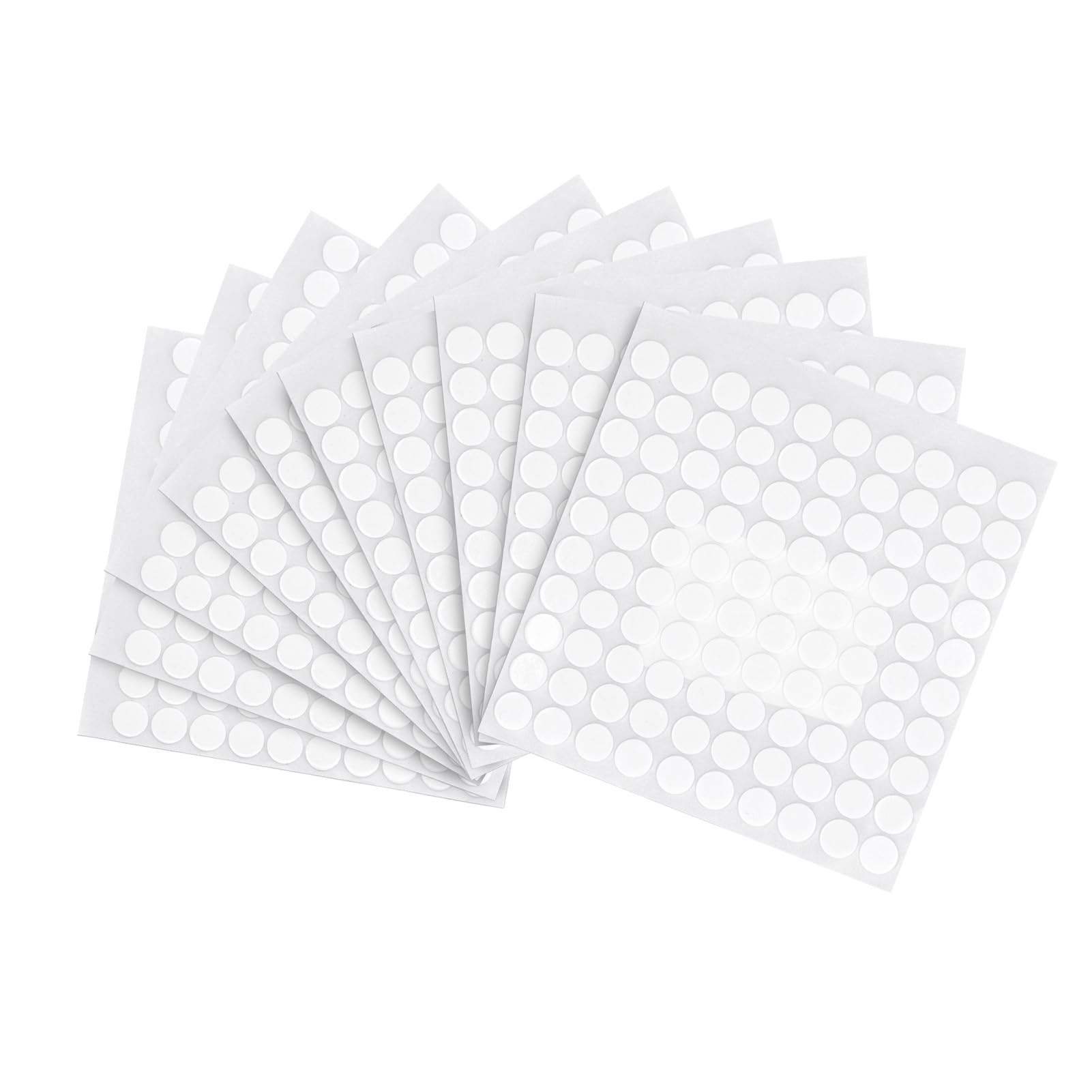 10 Sheet Foam Round Dots Adhesive 1000Pcs, White Craft Foam Double Sided Tape, 10mm Diameter, Strong Load Bearing, No Glue Required, Multipurpose