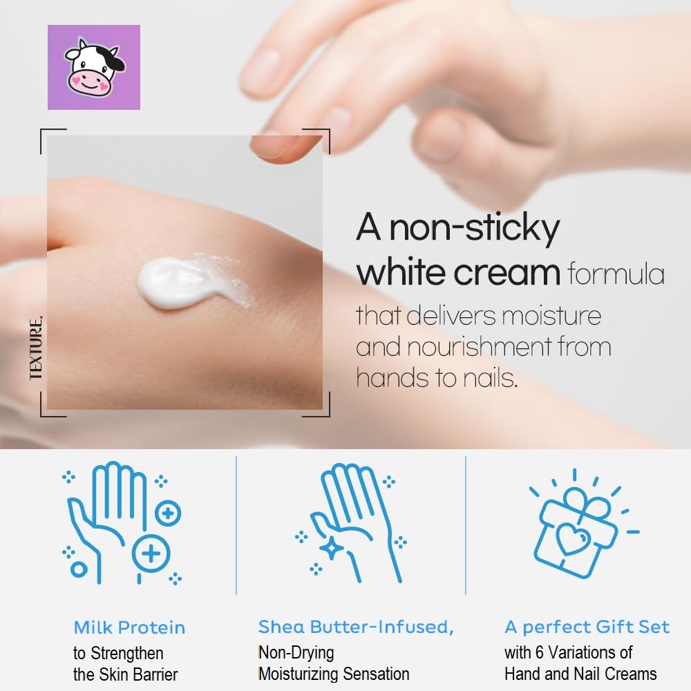 WELCOS Kwailnara Milk Hand And Nail Cream Conjunto De 6 Unidades