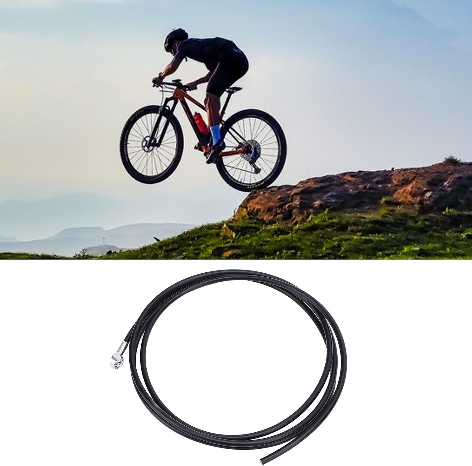 Cycle Brake Hose,Hydraulic Disc Brake Hose with 3 Layer Explosion Proof Copper Olive Connector